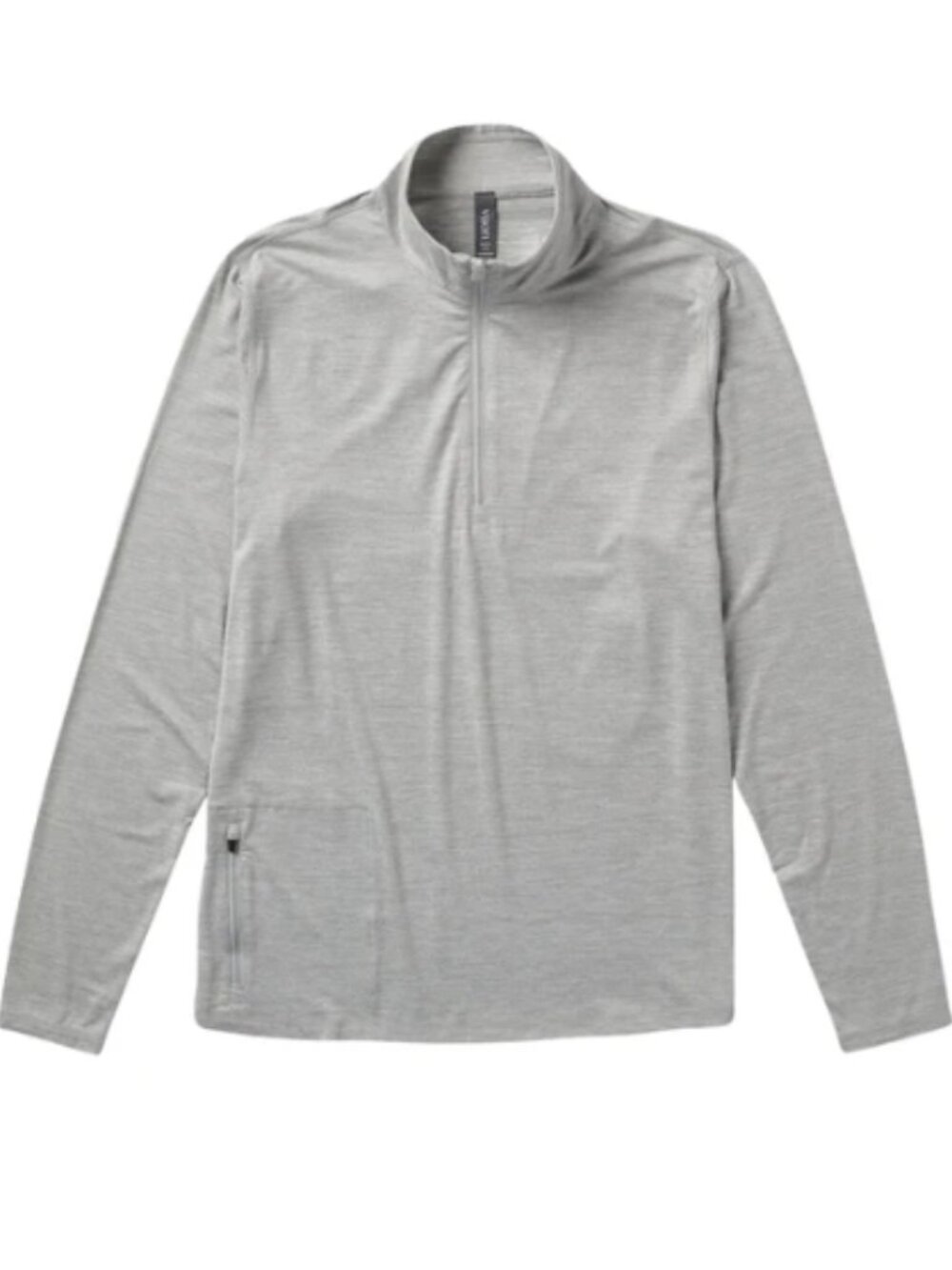Vuori Ease Performance Half Zip, Light Heather Grey - Size Medium